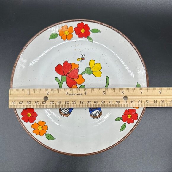Vintage Childs Plate Bowl Set Blue Shoes Fred Roberts Interpur Japan Kitschy 70s - Picture 8 of 10
